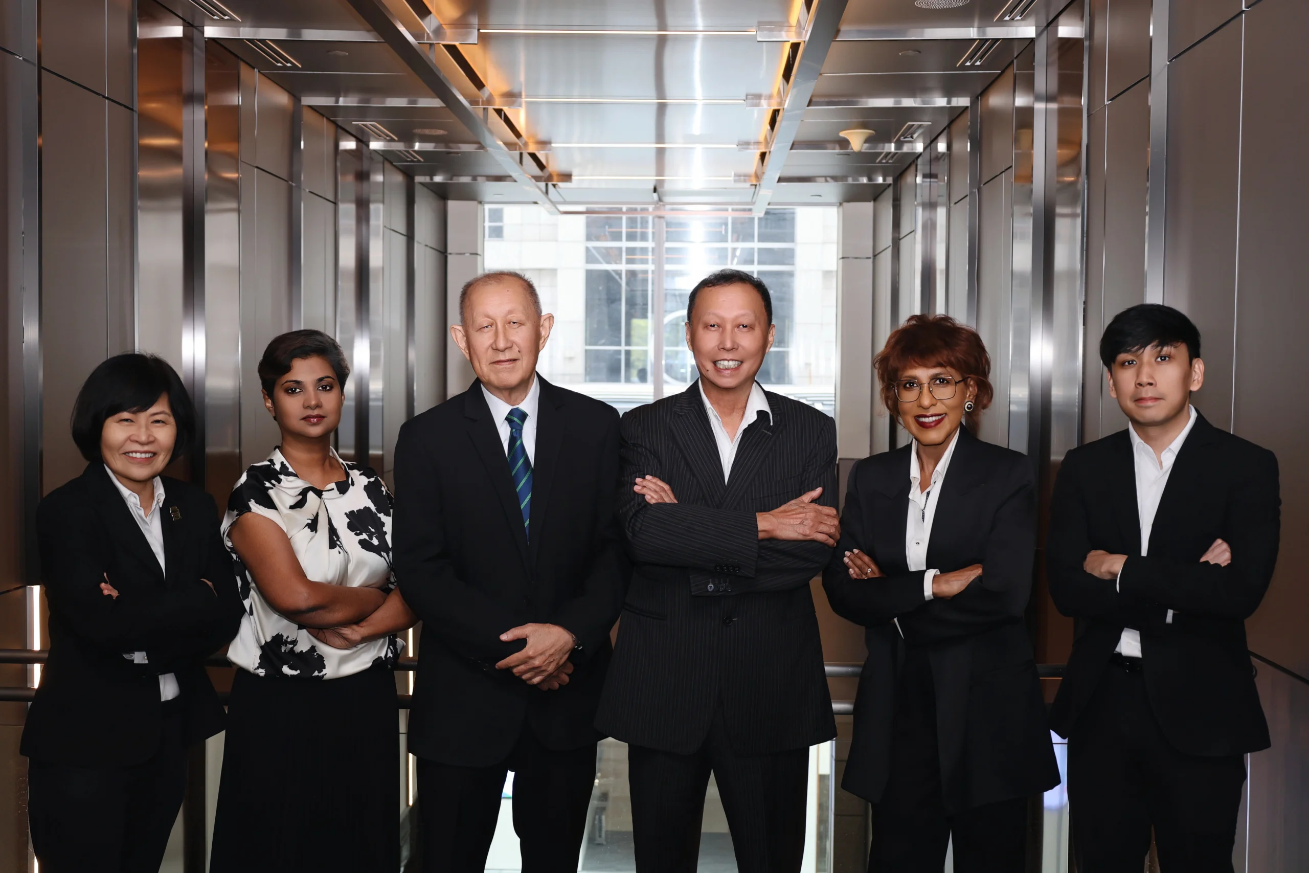 The lawyers of Lee Bon Leong & Co at the firm's offices at UE Square, Singapore